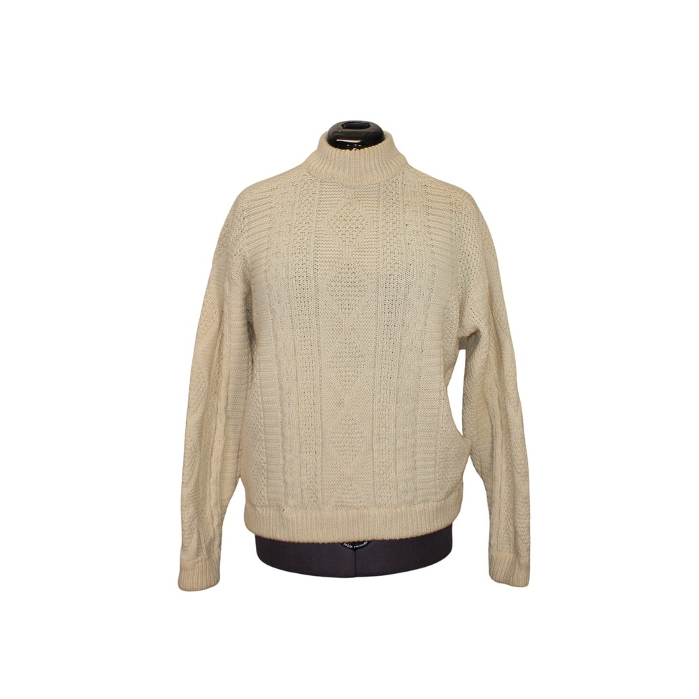 Kambern Vintage Women's XL‎ Fisherman Wool Knit Sweater Crew Neck Classic Style